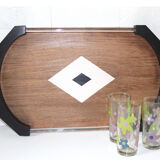 Wooden art deco tray