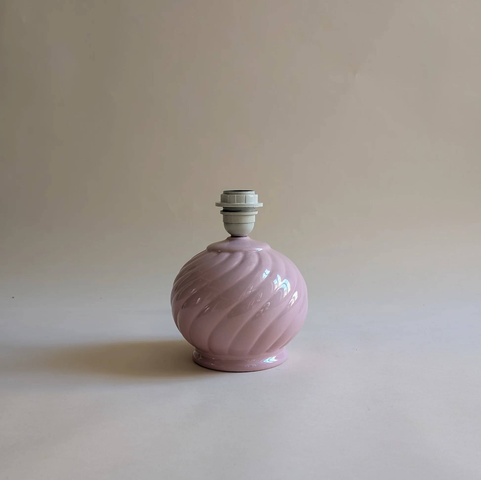 Candy pink ceramic lamp