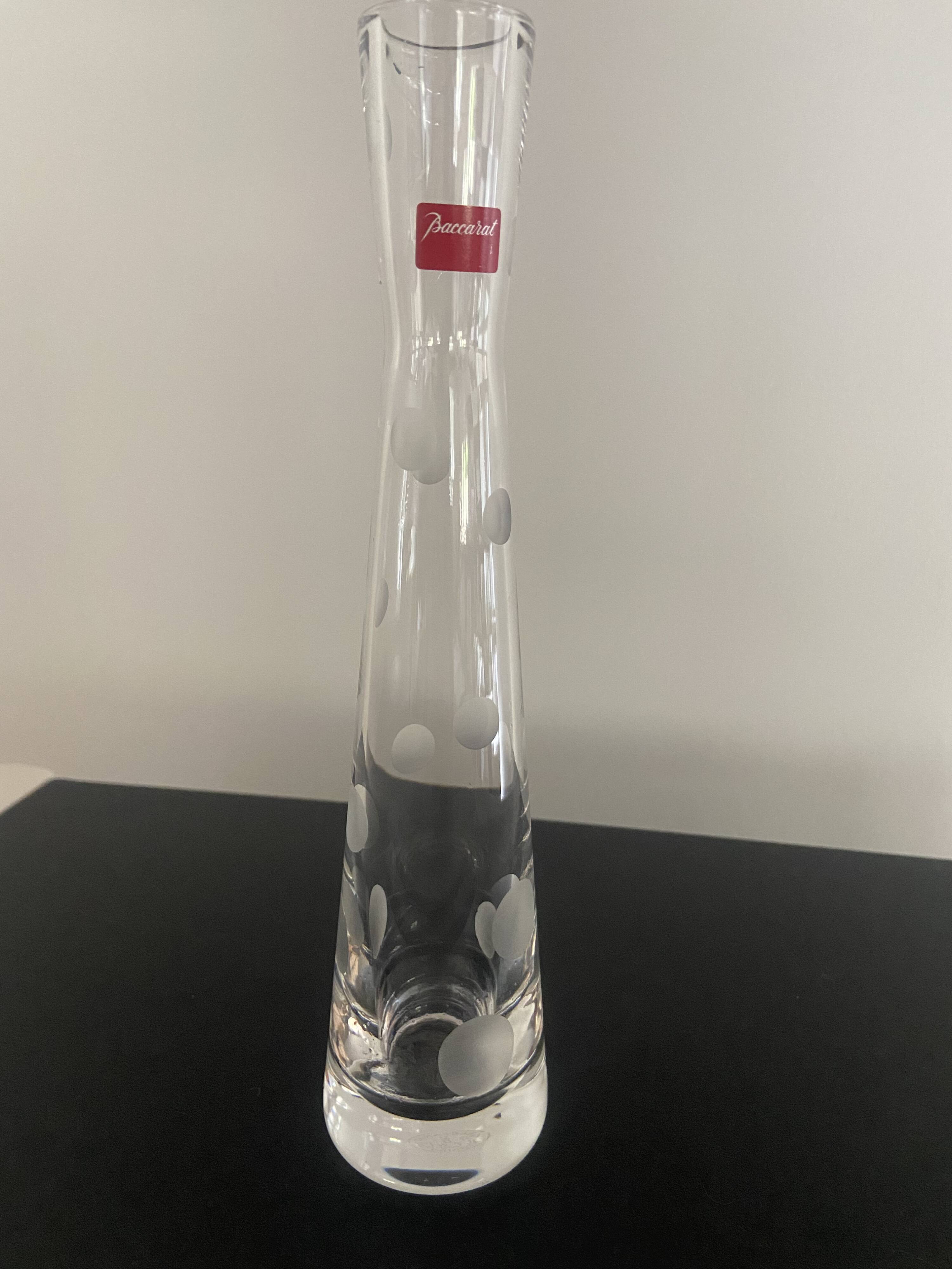 Baccarat Vase Soliflore Crystal Model Passion Clown Bubble Decor Super