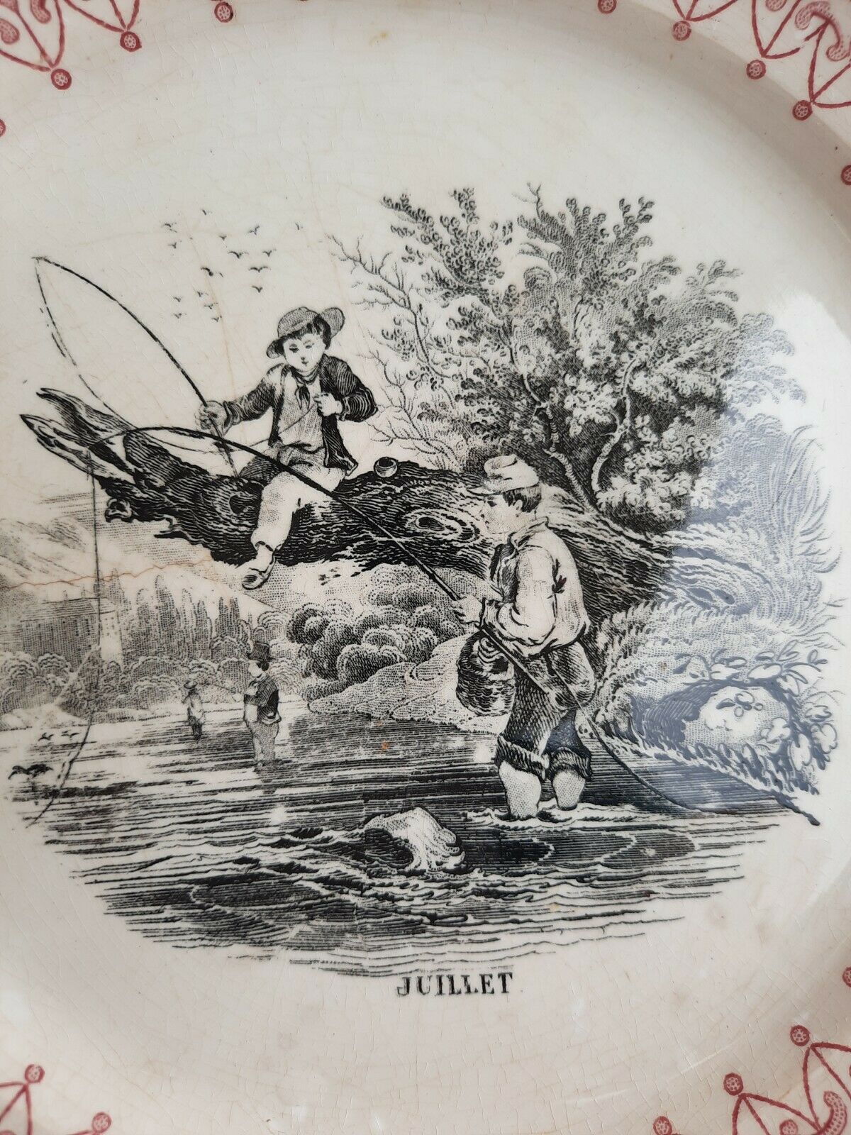 Digoin Sarreguemines Plate in July