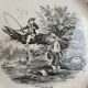 Assiette Digoin Sarreguemines mois de Juillet