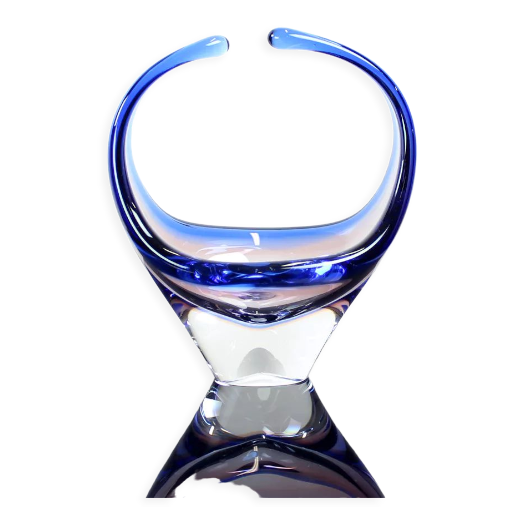 Art glass bowl by frantisek zemek for sklarna mstisov, 1960s