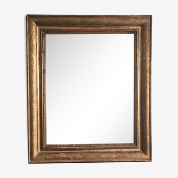 Ancient mirror with carved gilded frame 39x45cm