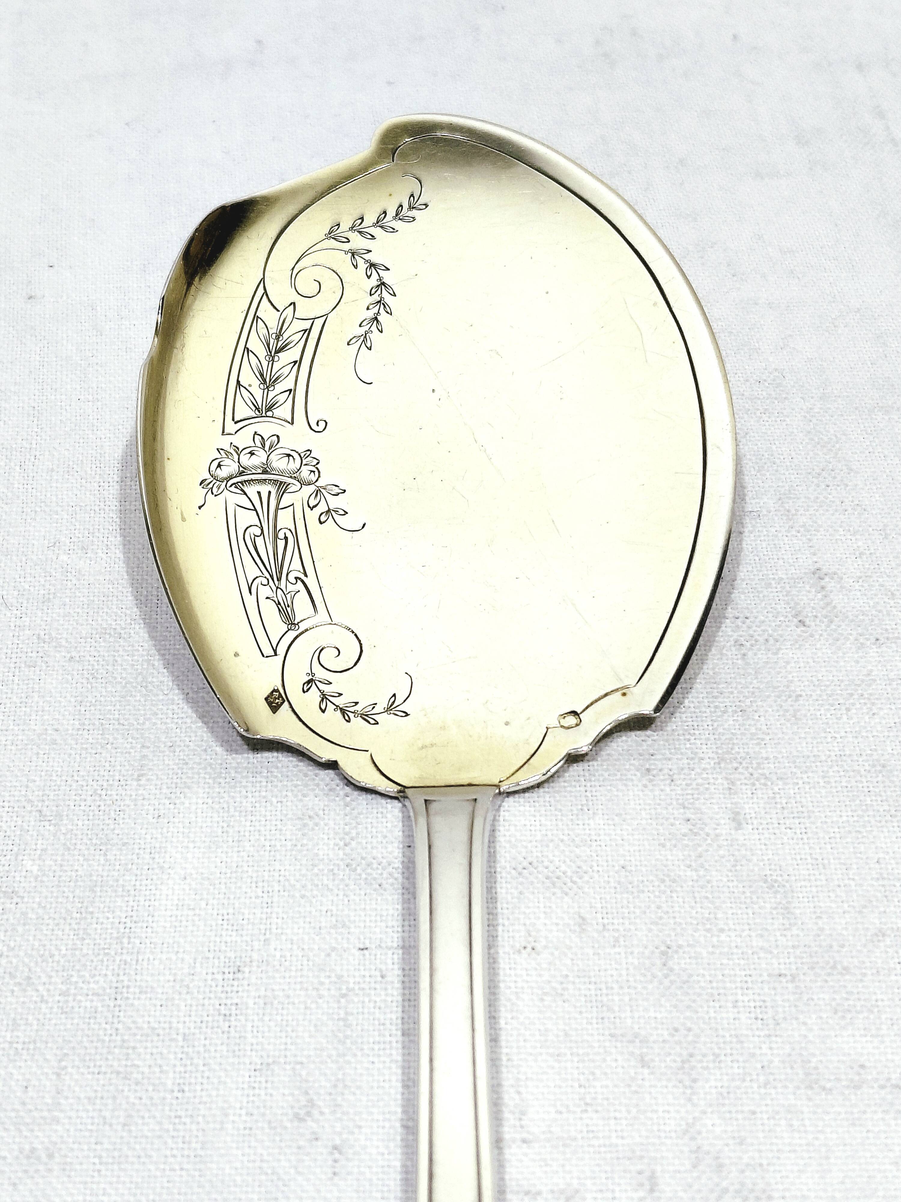 Ravinet Denfert - couverts de service a glace argent et vermeil