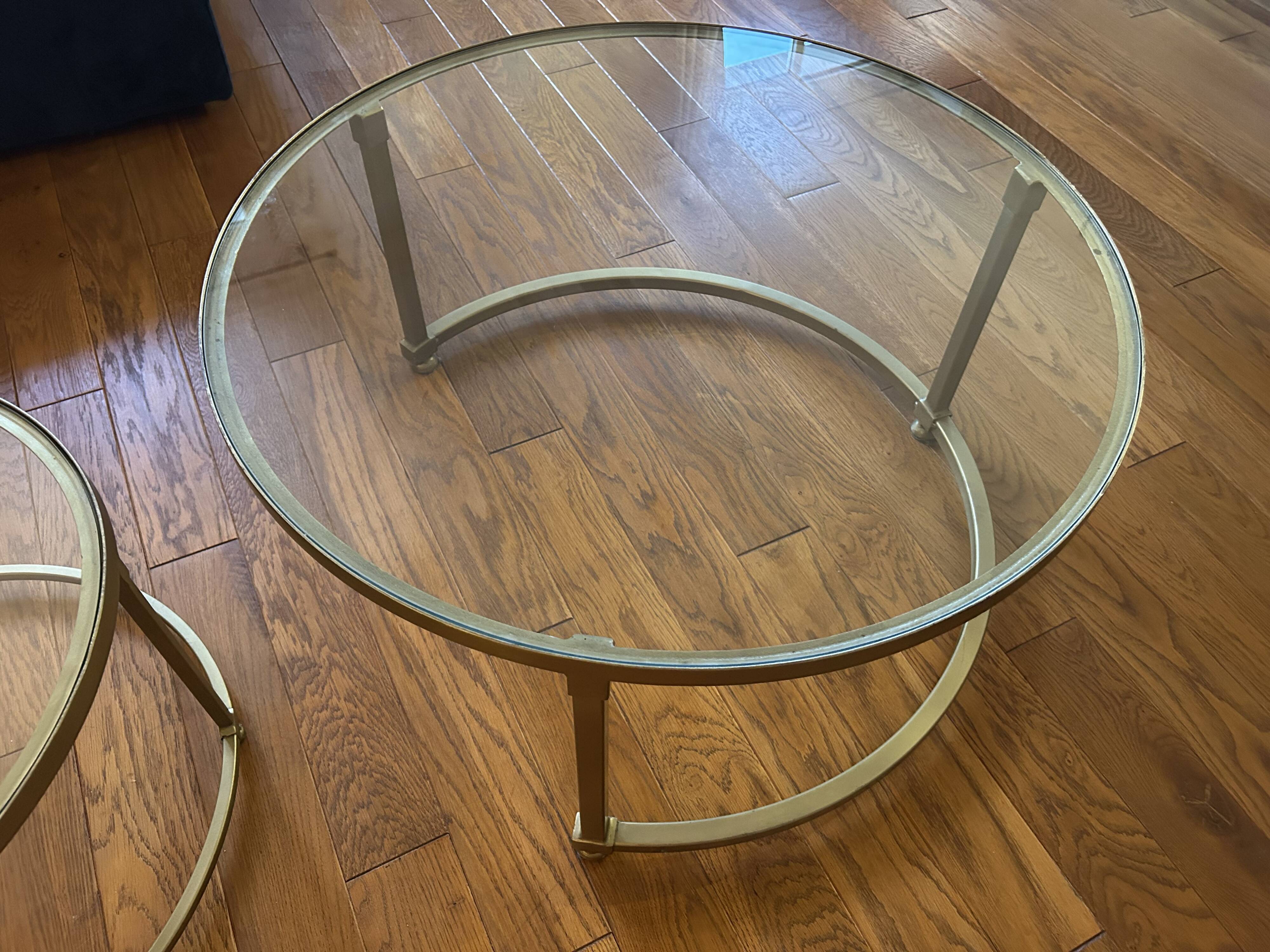 Glass coffee table