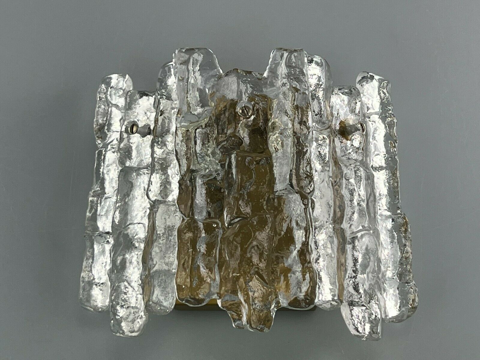 60s 70s lamp light wall lamp Kalmar Franken KG Ice Glass Design 60s