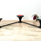 Coat rack 3 wall hooks in tricolor metal