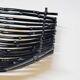 Large Vintage Black Bamboo Fruit Basket