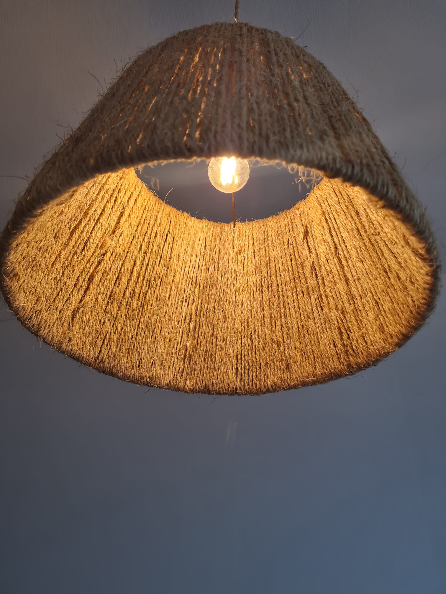 Suspension en corde naturelle vintage