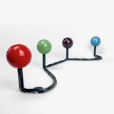 Ball and wrought iron coat racks from the 50s/60s
