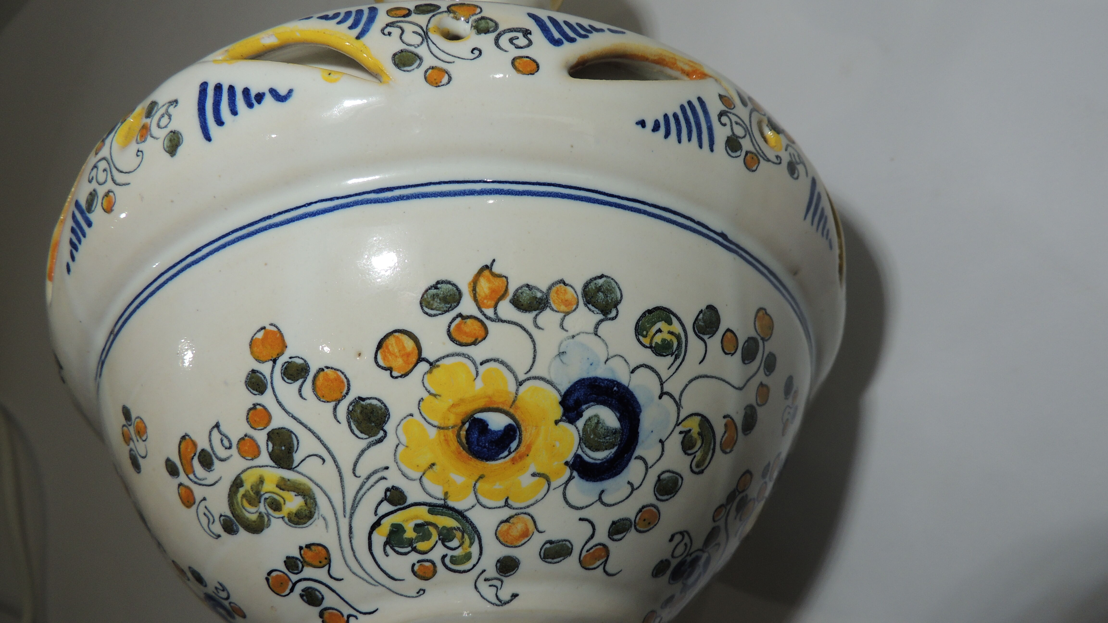 Gargoulette/Glazed terracotta jug/vintage/pitcher