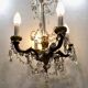 4-light bronze Napoleon III chandelier