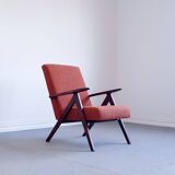 Mid Century Easy Chair Model B 310 Var in Rusty Brown Boucle