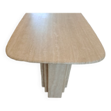 Table manger travertin.