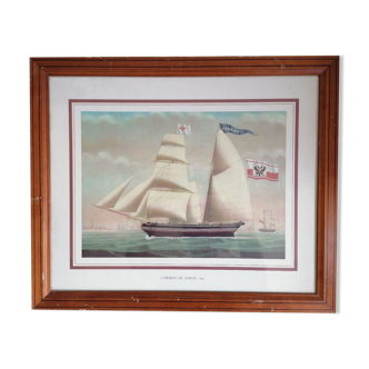 Tableau navire (série) 3/3 l'oberon de lubeck voilier 1840