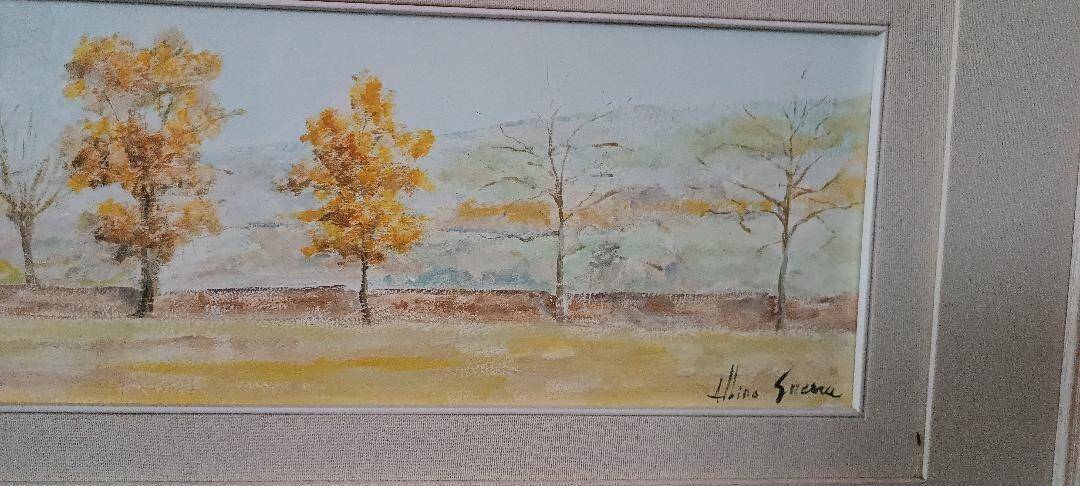 Landscape painting oil on panel