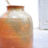 Vintage glazed terracotta pot