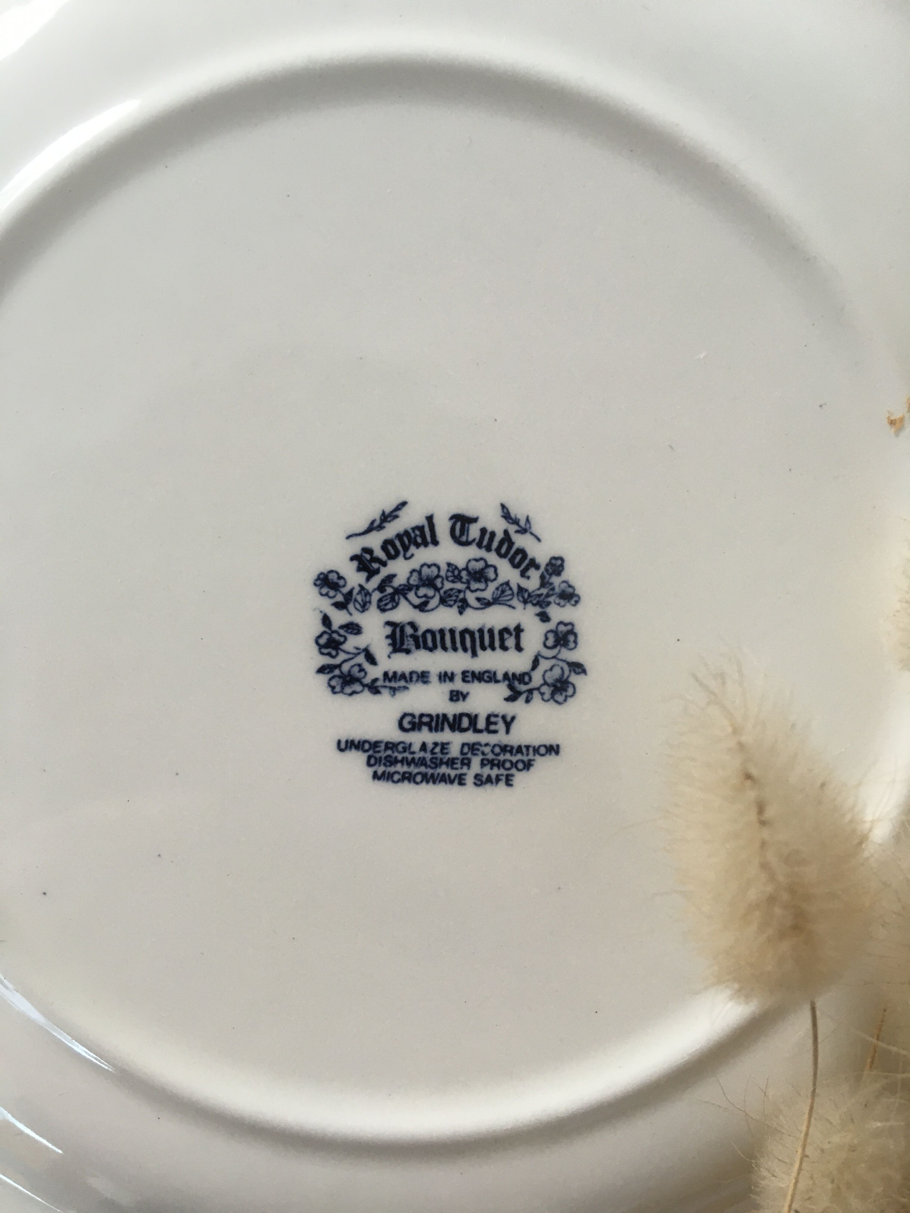 Floral English dessert plates