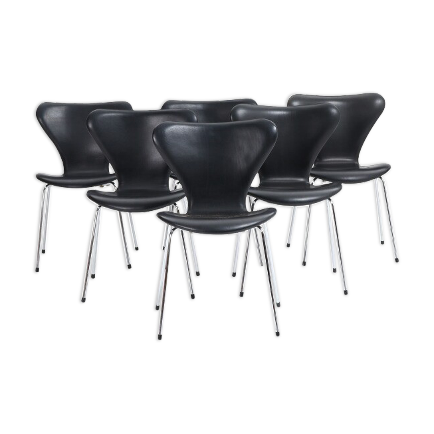 Arne Jacobsen: set of 6 chairs "Seven" model 3107