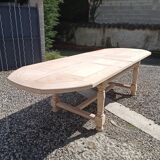 Large solid oak table with extensions