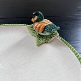 Large dish of ducks in barbotine
