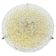 Large round frosted glass ceiling light by Hillebrand, Germany, 1970s.