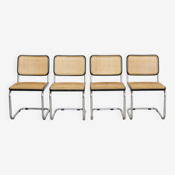 Chaises Marcel Breuer S32 "Cesca" pour Thonet I Lot de quatre