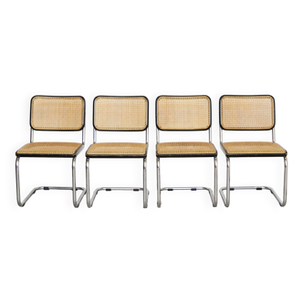 Chaises Marcel Breuer S32 "Cesca" pour Thonet I Lot de quatre