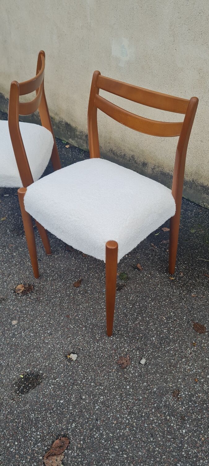 Set of 4 Scandinavian teak chairs