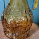 Amber glass carafe with geometric design – 1960s/70s