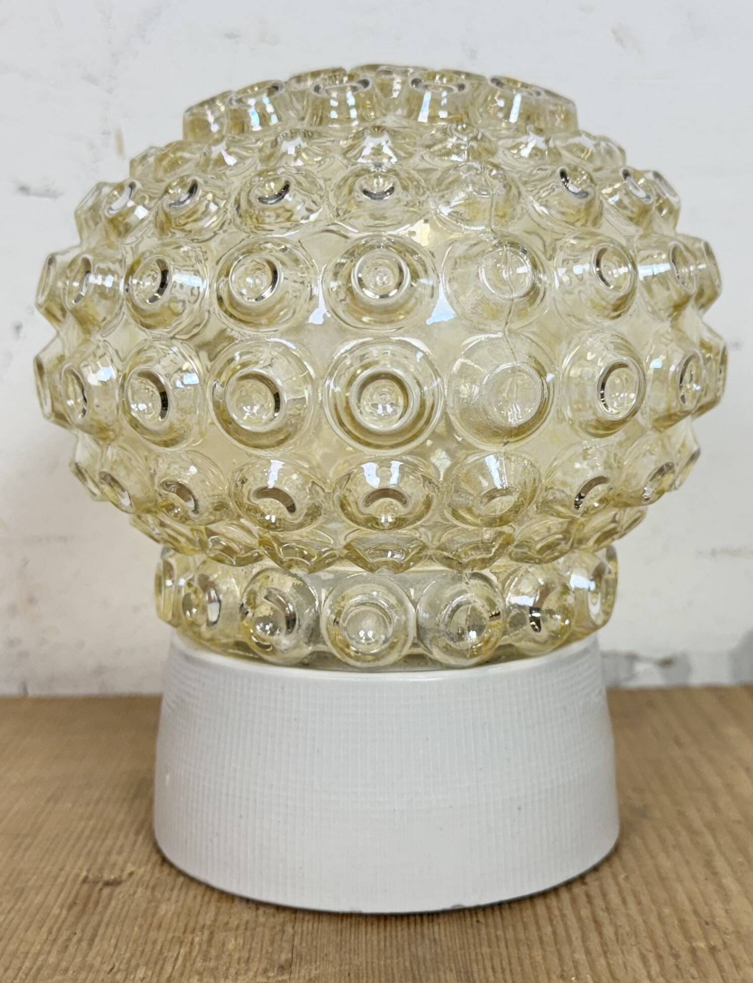 Vintage White Porcelain Ceiling Light, 1970s