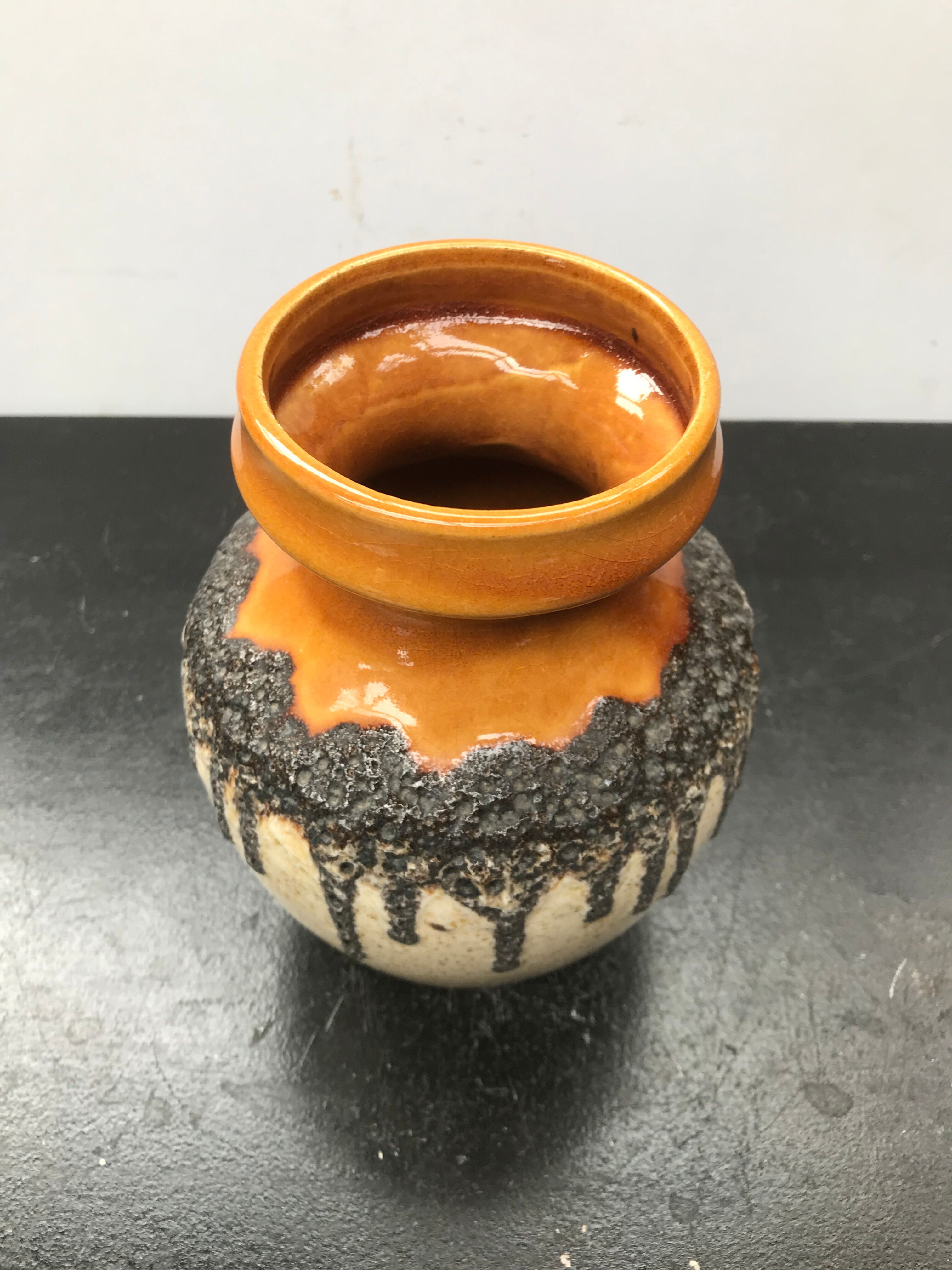 Former beige brown ceramic vase