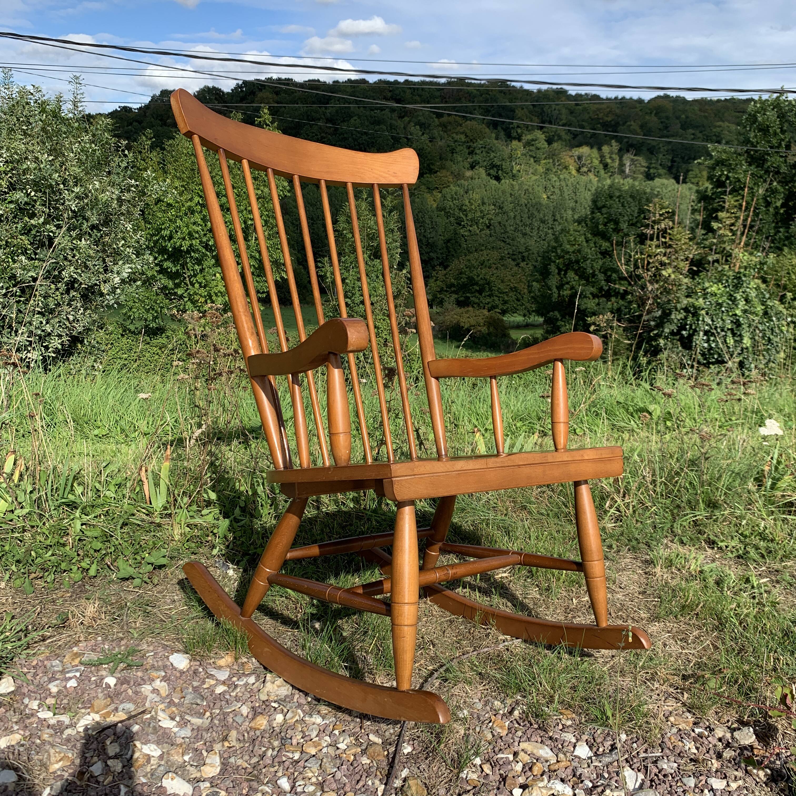 Wooden rocking-chair