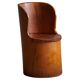 Hand-carved primitive chair made from pine logs, modern Swedish, Wabi Sabi, 1960s.