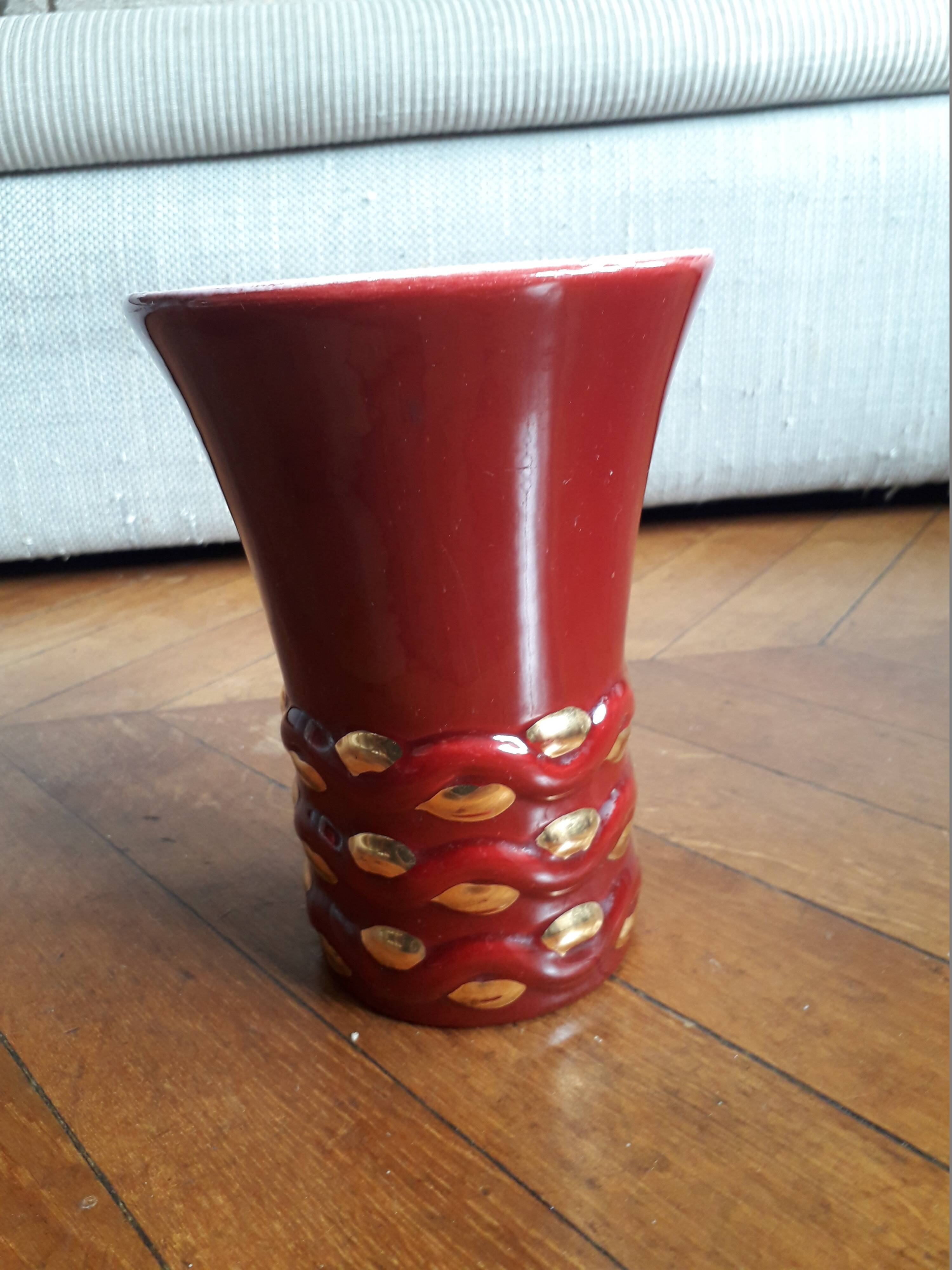 Vintage vase signed Arc