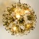 Suspension italienne unique XXL des années 1960 avec des fleurs en verre de Murano par VeArt
