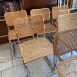 Set of 6 chairs Cesca Marcel Breuer Italian Edition 1980 in blond beech