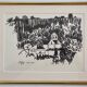 Encre moderniste, encre noire sur papier 1967, St Gilles, signée 39 x 31 cm