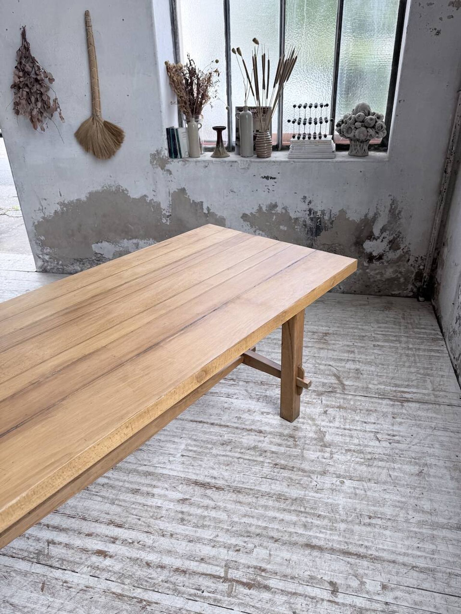 Table mobilier montagne 1950 hêtre massif