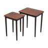 Dark teak pull out tables