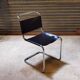 Chaise S33 Marcel Breuer Thonet cuir noir