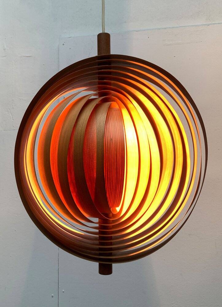 Mid-Century Teak Moon Lamps, 1960s, set of 2