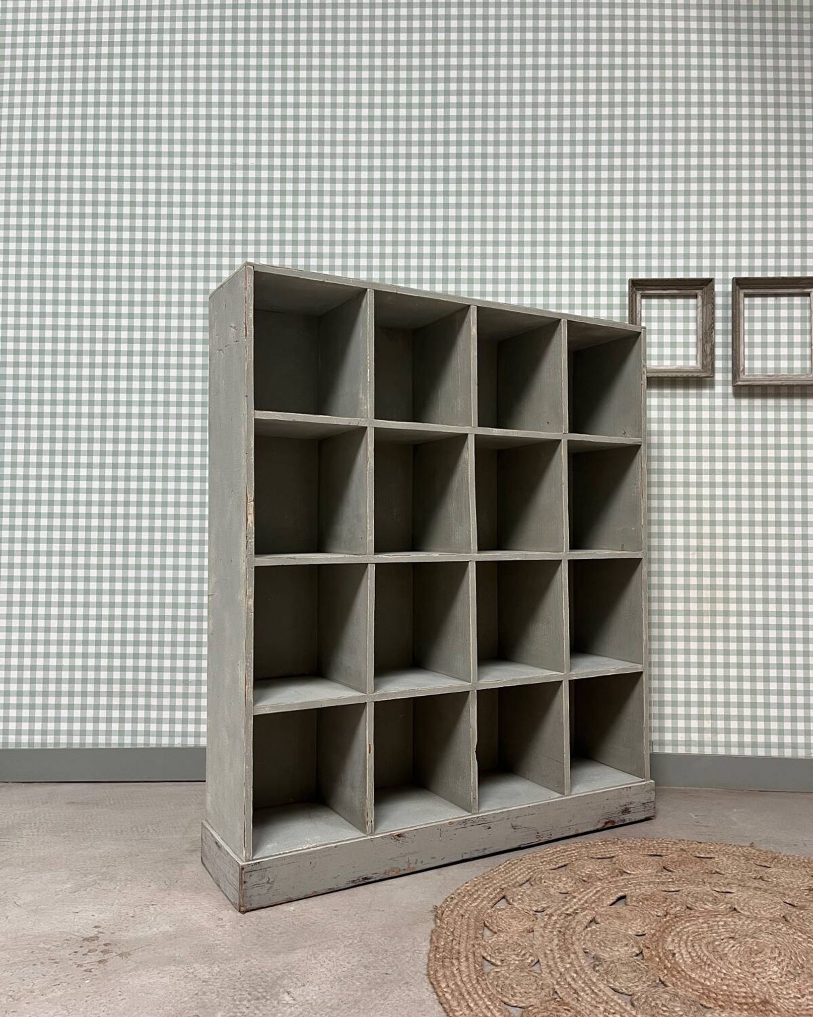 Large distressed wooden locker cabinet (renovated)