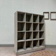 Large distressed wooden locker cabinet (renovated)