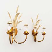 Pair of Vintage Gilt Sheaf of Wheat Scones by Hans Kögl