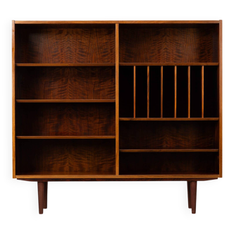 Danish Design Rosewood Bookcase with LP Rack, 1960s