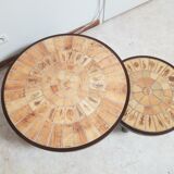 Duo coffee tables Roger Capron model Garrigue