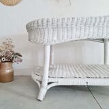 White low rattan table