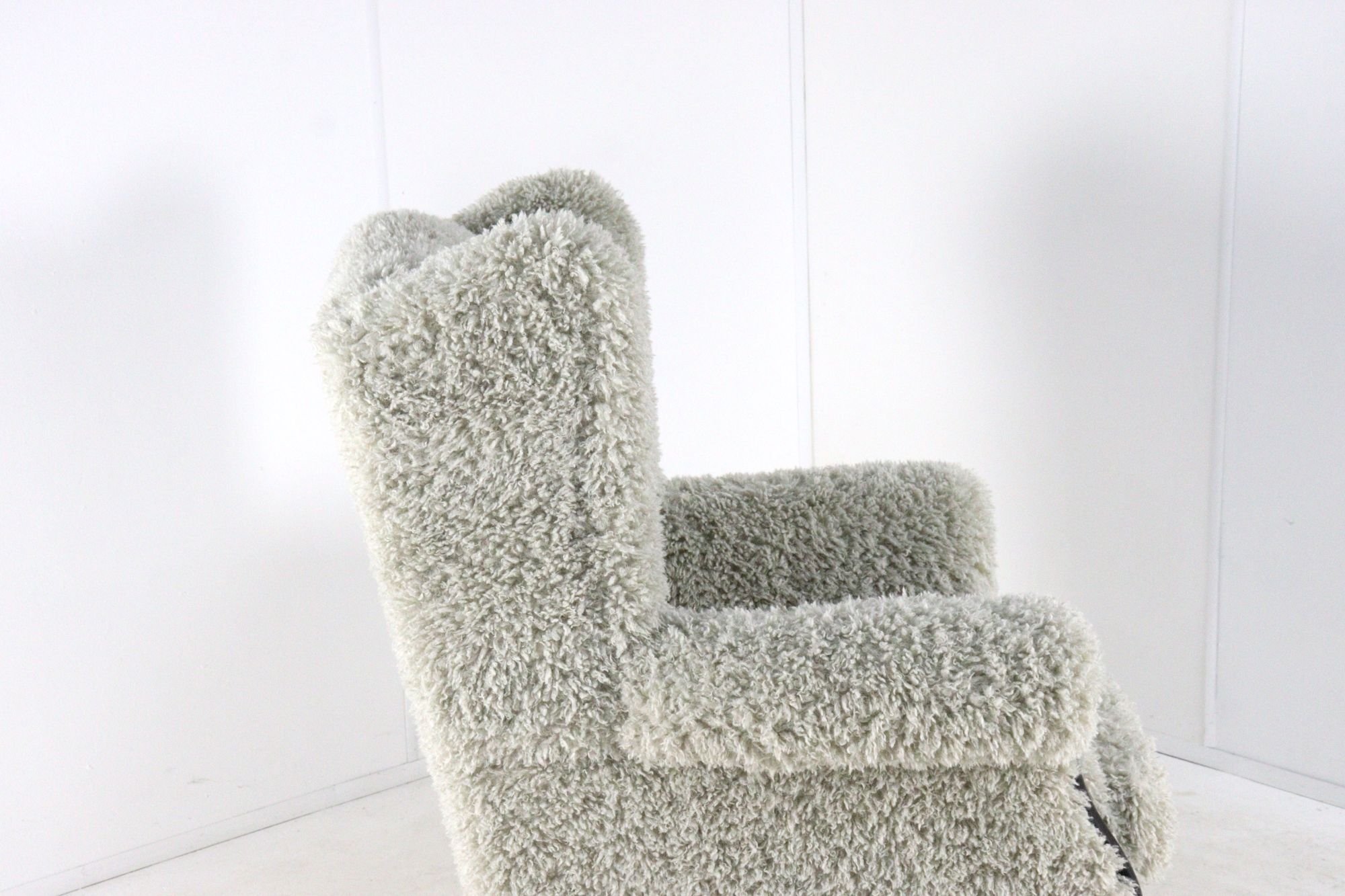 Armchair chair hairy Doodle retro fully restored - new upholstery