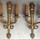 Pair of old bronze sconces